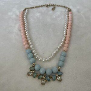 Charming Charlie necklace Blue Pink #work #y2k #glam #chic #jewels  Multi White